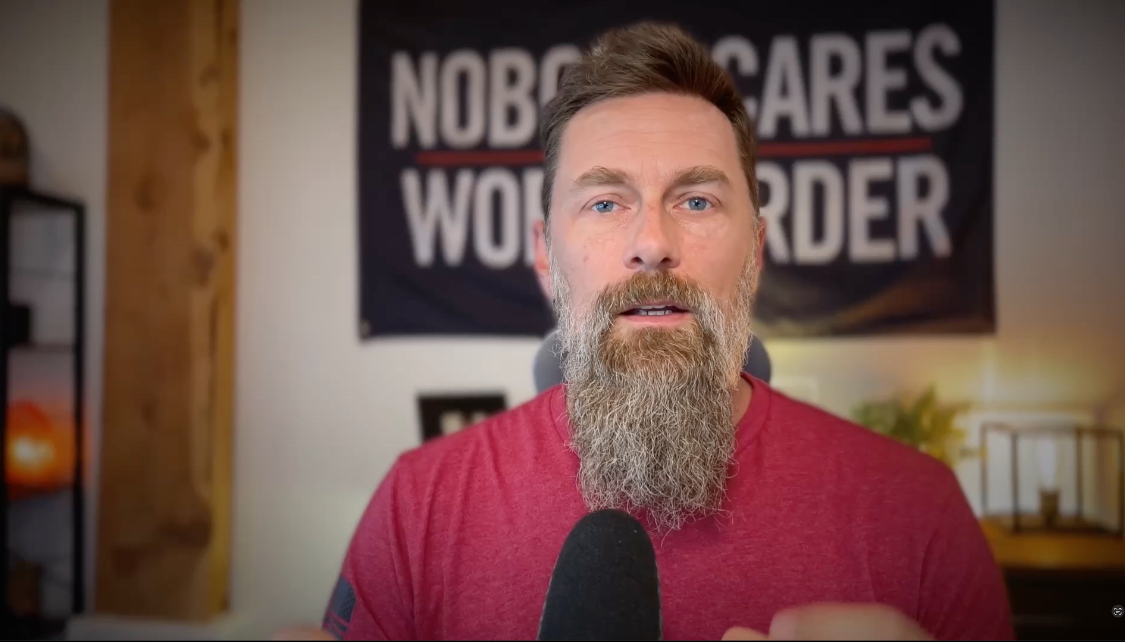 Bret James speaking from his workspace