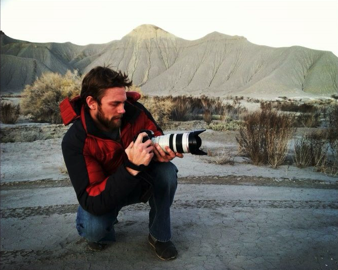 Bret James photographing the Colorado landscape during his college years