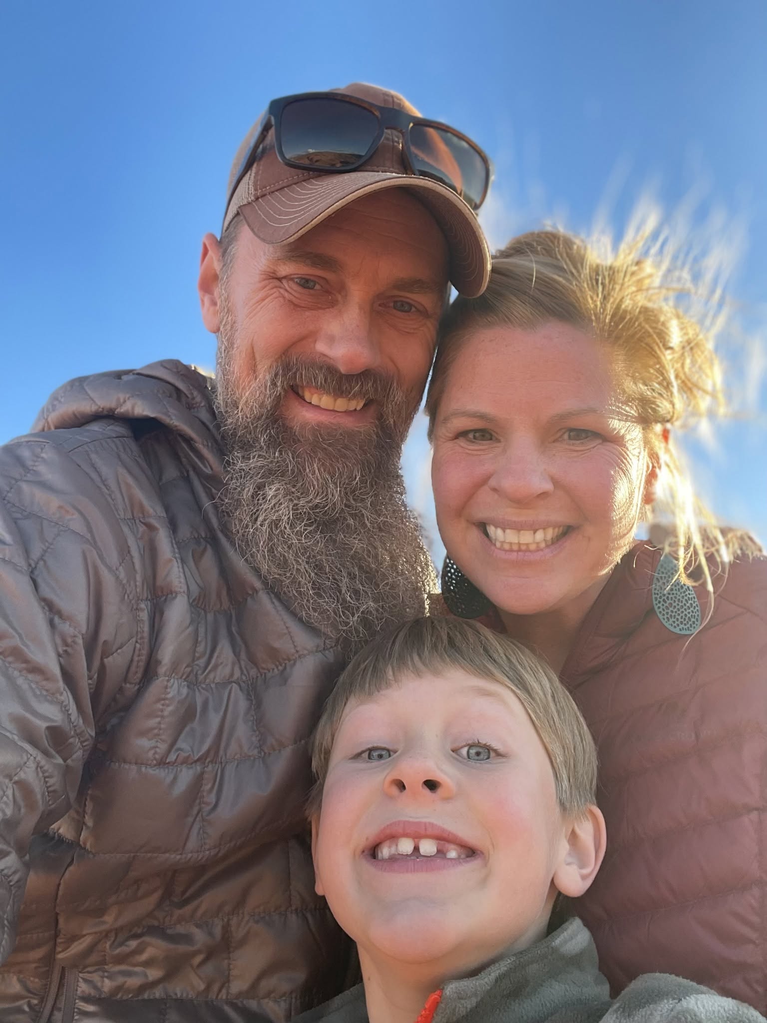 Bret James with his wife and son in Colorado