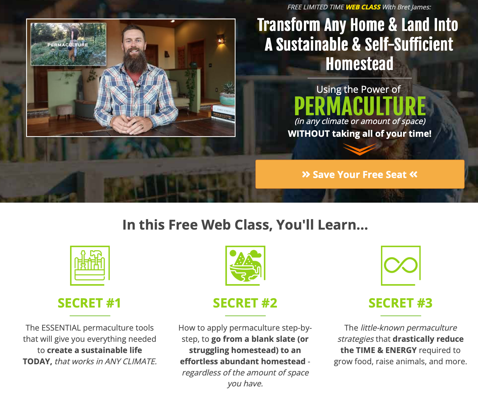 PermaResilience free homestead webinar page