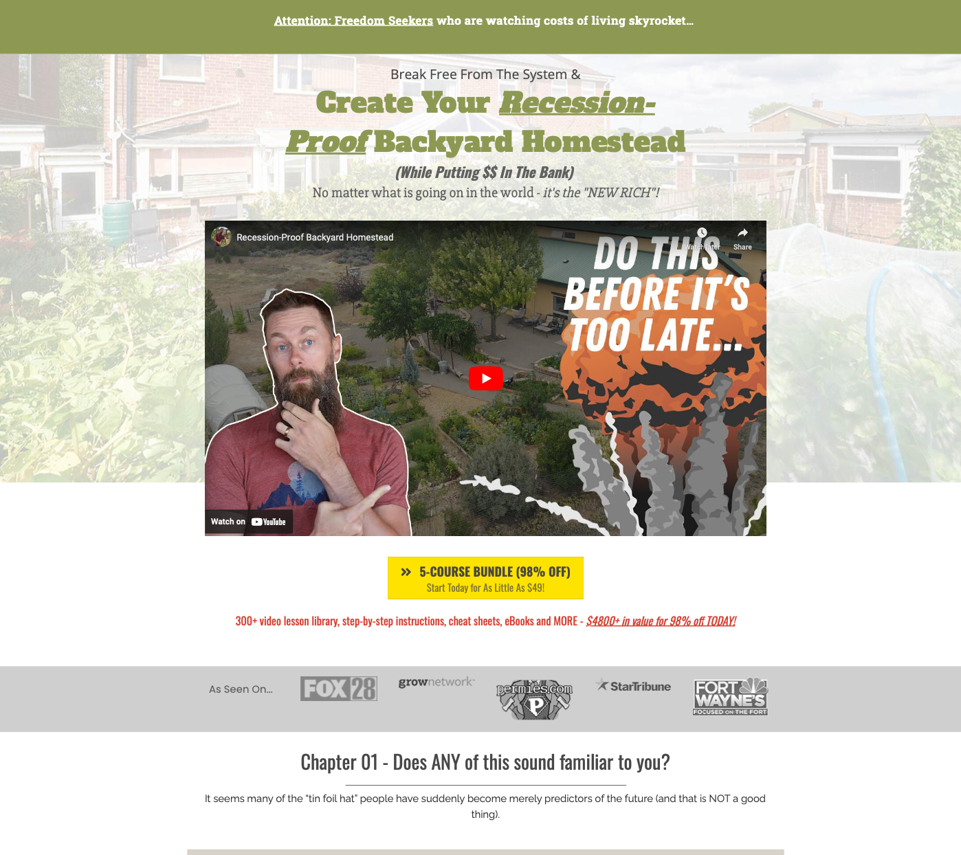 PermaResilience digital product sales page