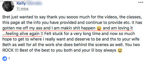 Student testimonial from Kelly